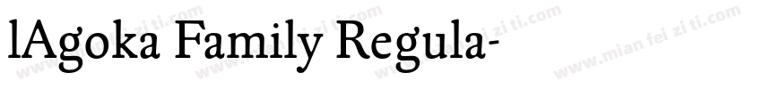 lAgoka Family Regula字体转换